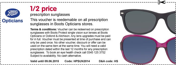 boots optician voucher
